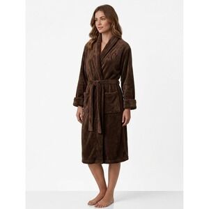 Restoration Hardware Robe‎ Large Unisex Chocolate Brown Monogram